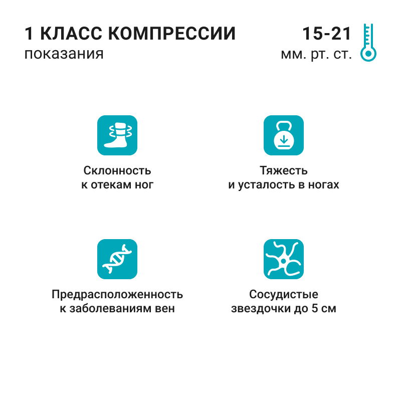 Компрессионные гольфы 1С102 VENOTEKS, 1 класс купить в OrtoMir24