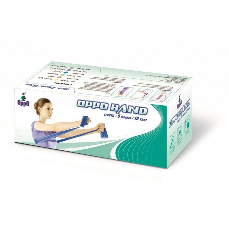 Лента гимнастическая 8014 OPPO Medical синяя, для физических упражнений и реабилитации после травм, длина 5м купить в OrtoMir24